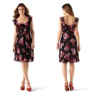 WHBM Ruffle Soft Floral Sundress/ Dress size 6